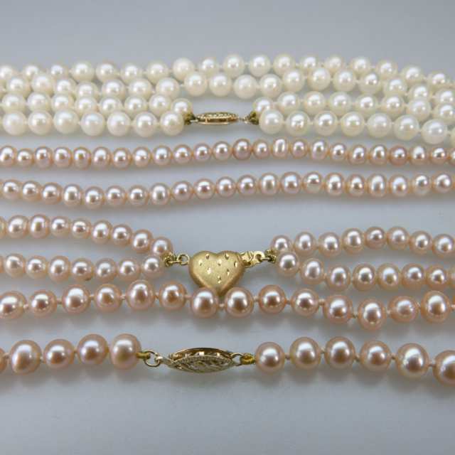 1 x Cultured Pearl And 2 x Freshwater Pearl Necklaces