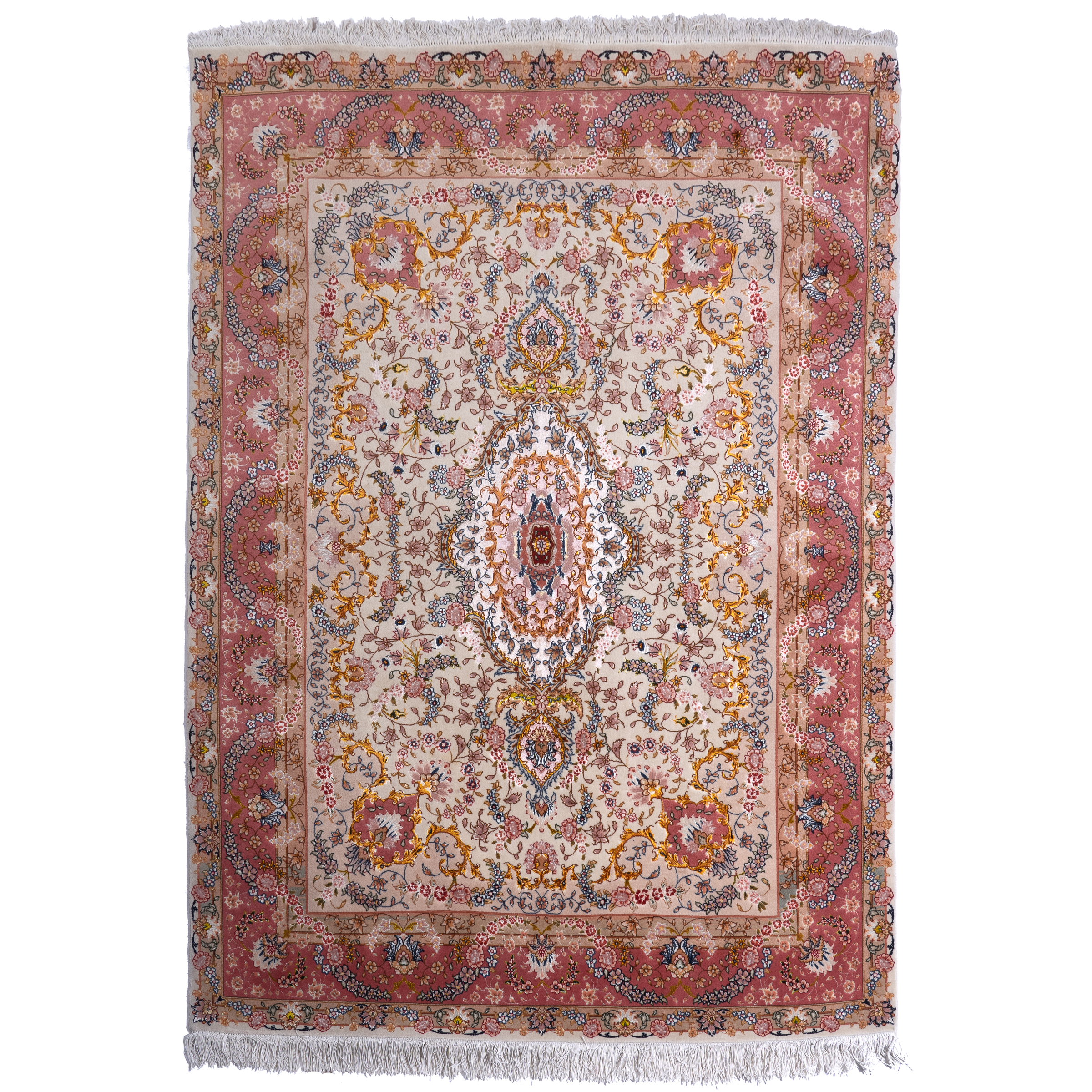 Tabriz Wool and Silk Rug, Persian, late 20th century