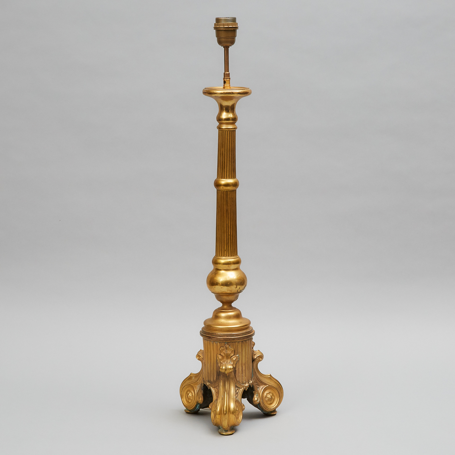 French Neo Gothic Pricket Style Table Lamp, 19th century
