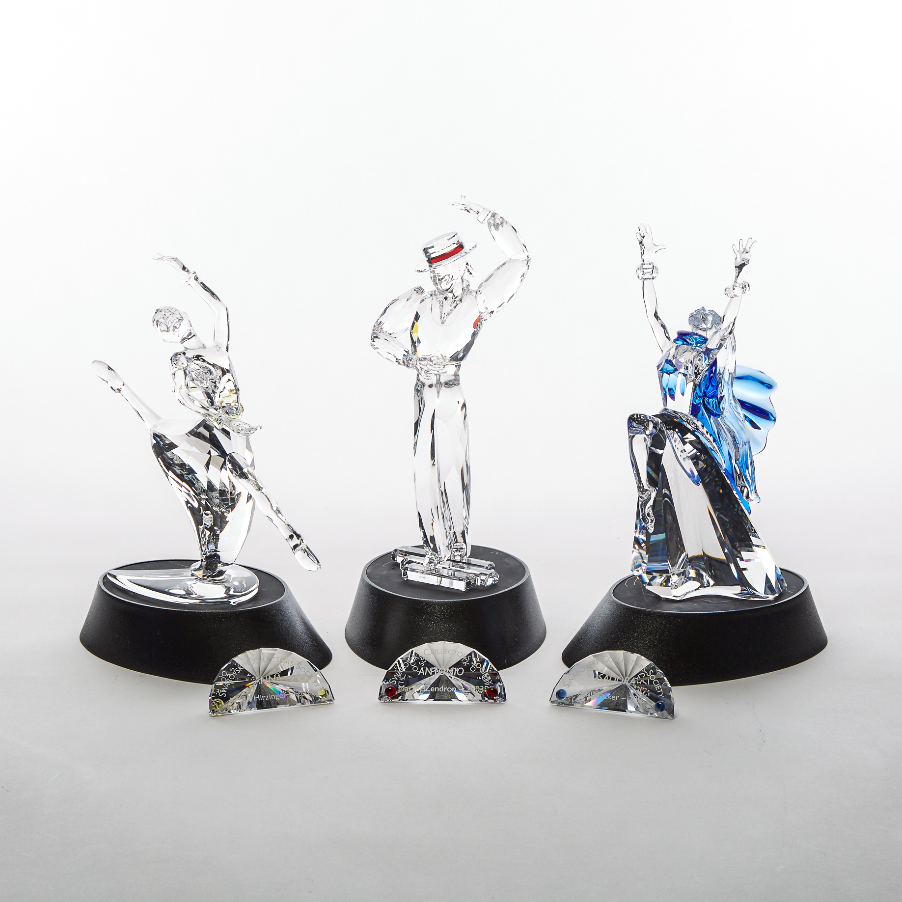 Swarovski Crystal ‘Magic of Dance’ Trilogy: Isadora, Antonio and Anna, 2002/2003/2004