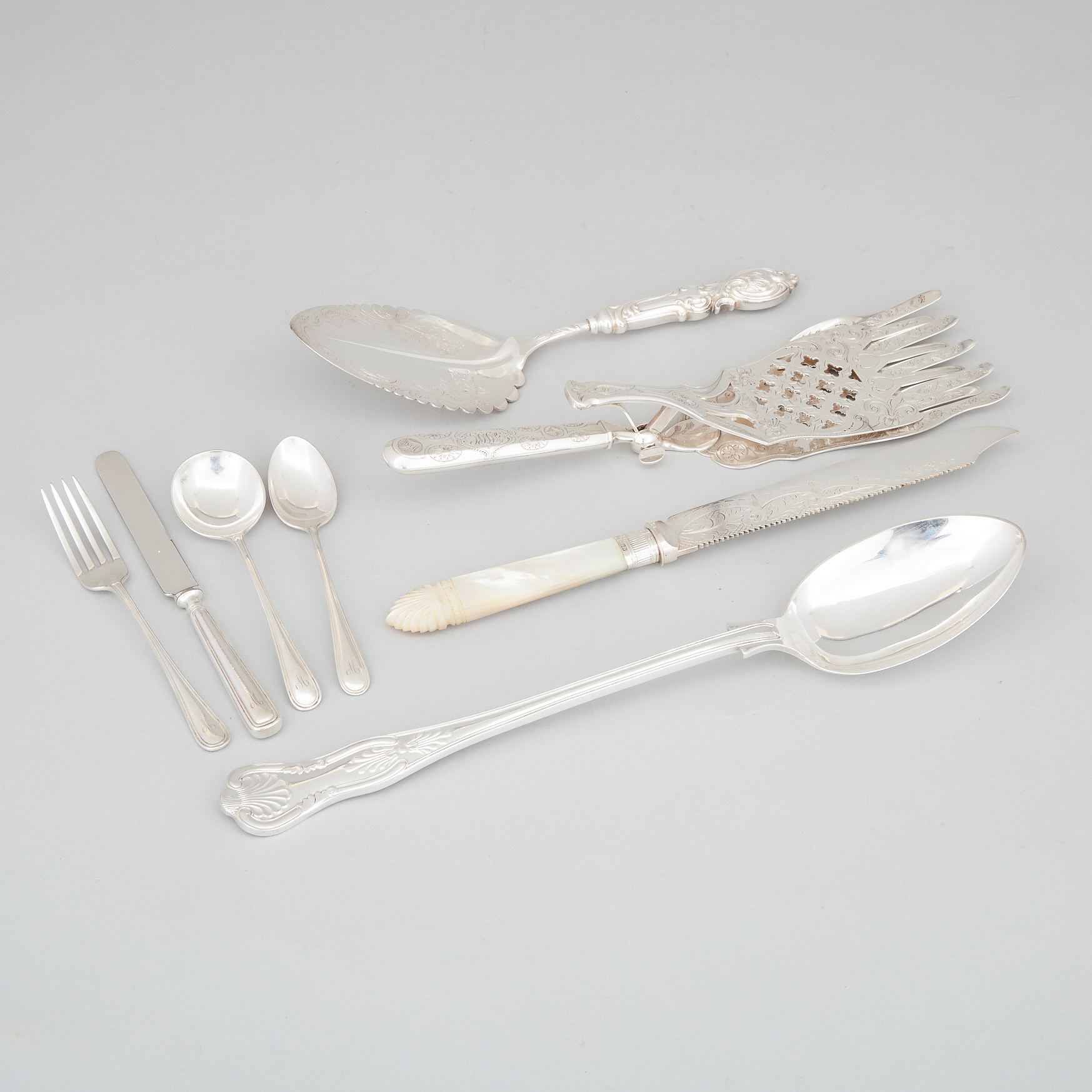 Group of Silver Plated Flatware, late 19th/20th century