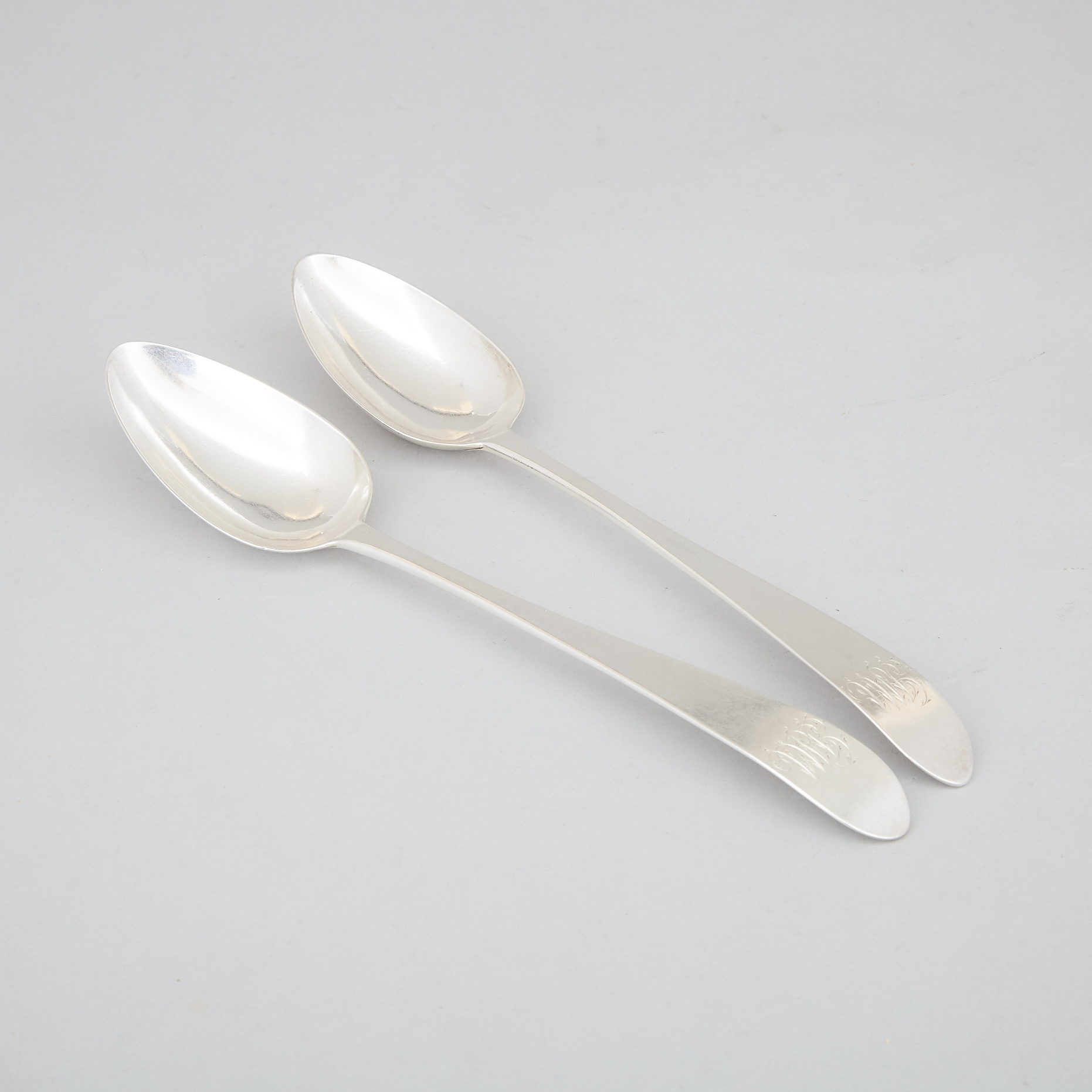 Pair of George III Irish Silver Table Spoons, John Pittar, Dublin, 1789