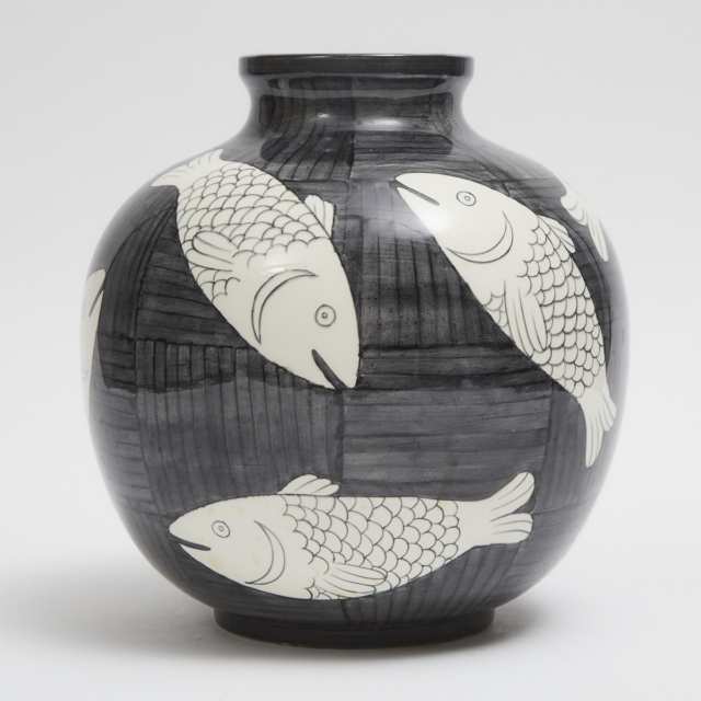 Ginori Fish Vase, Gio Ponti, dated 1930