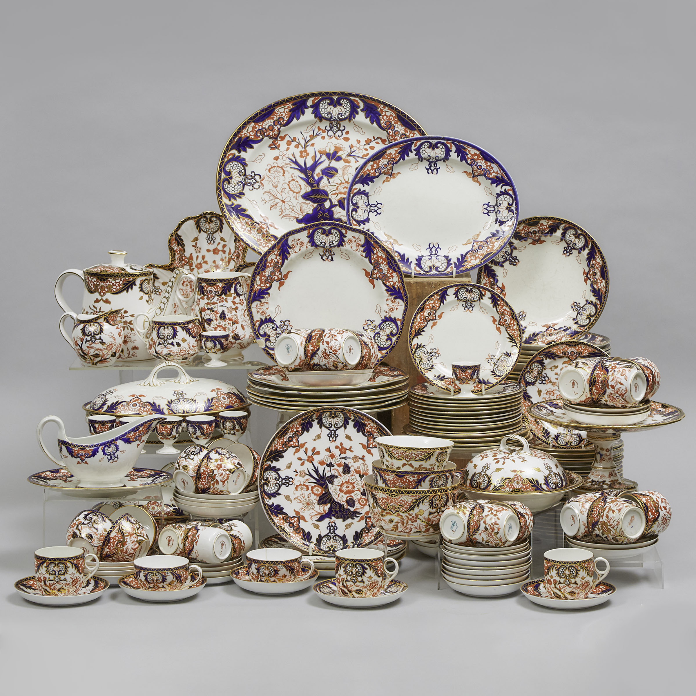 Royal Crown Derby 'Kings' (1270, 3590, 3615, 383, and 563) Pattern Service, late 19th/20th century
