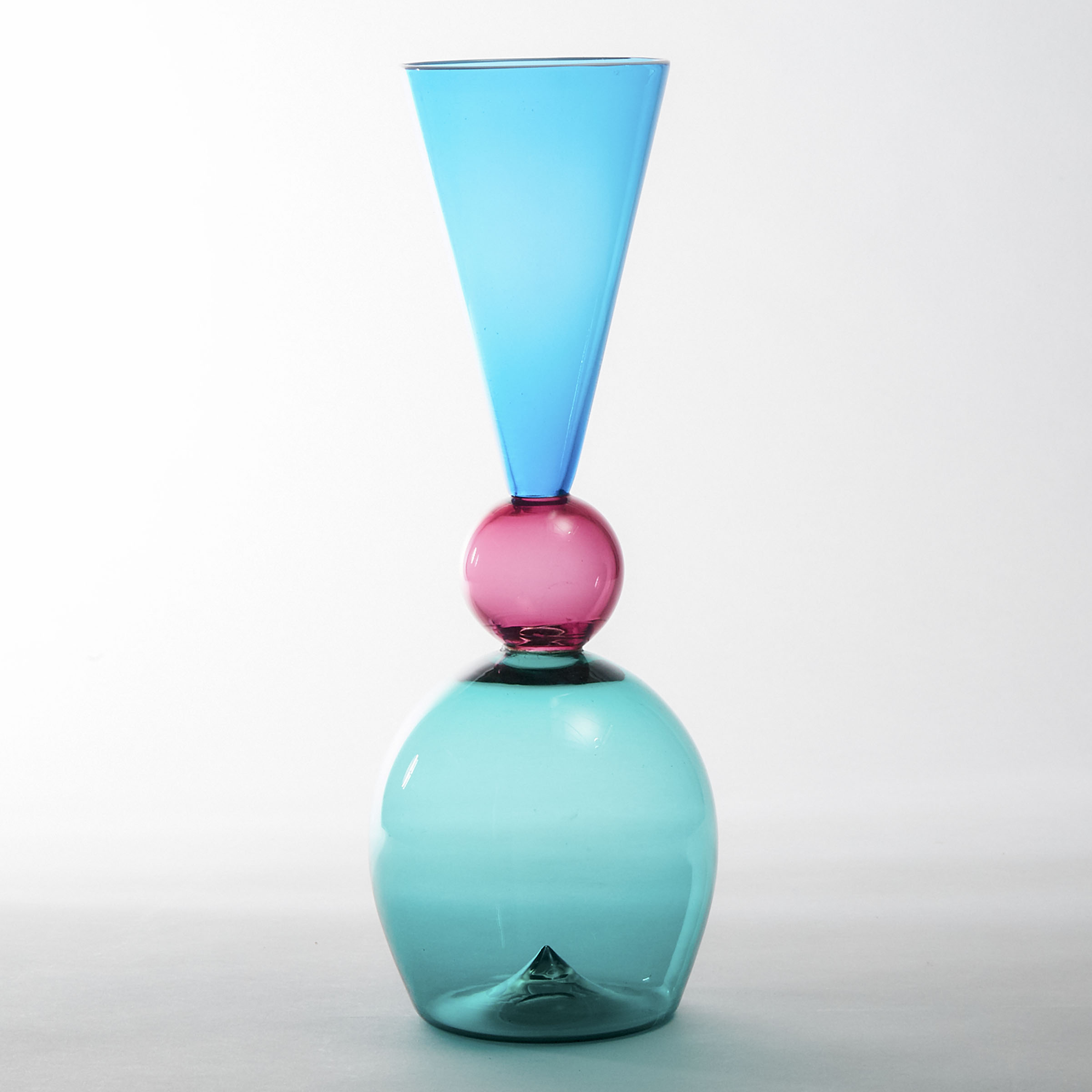 De Majo, Murano Coloured Glass Vase,  Yoichi Ohira, dated 1988