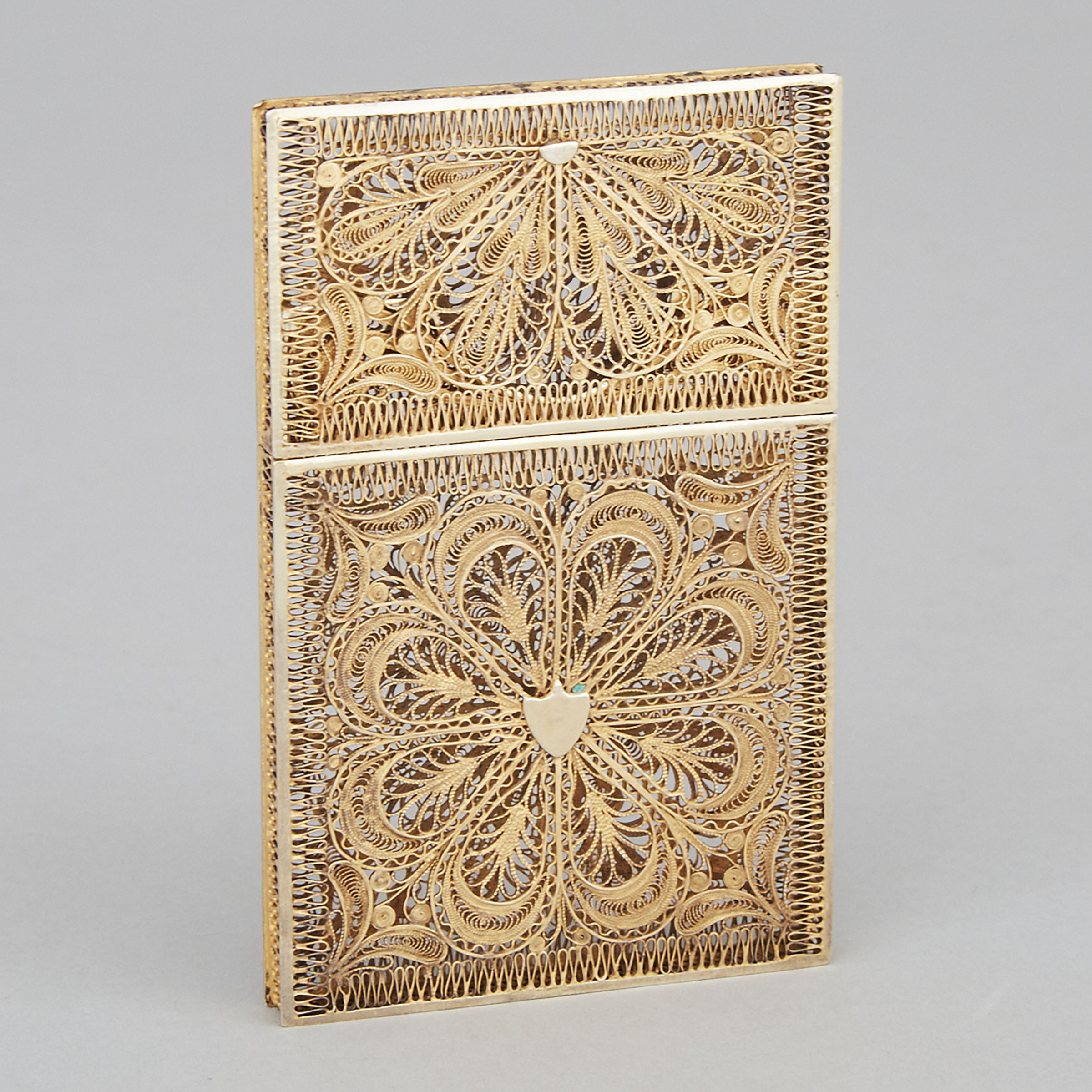 Silver-Gilt Filigree Rectangular Card Case, c.1900