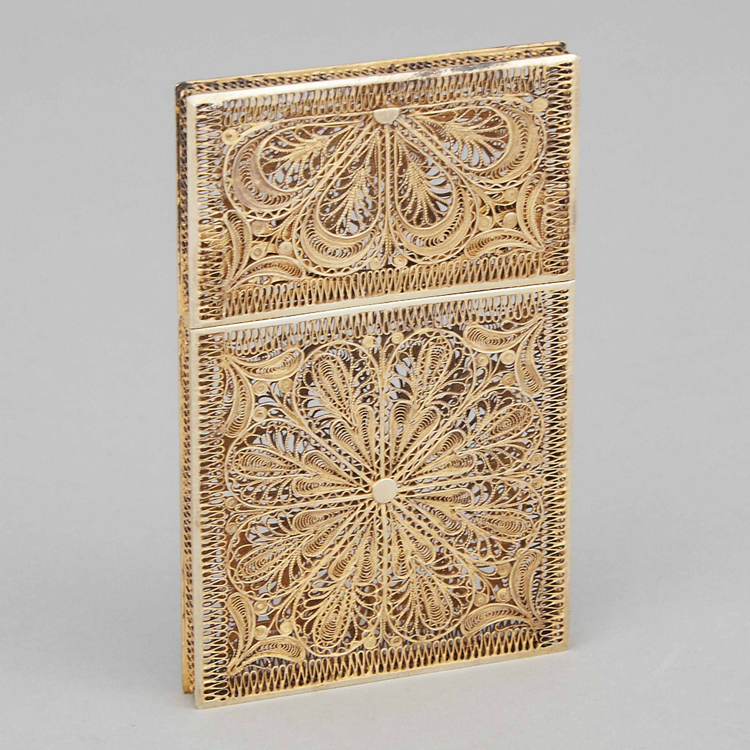 Silver-Gilt Filigree Rectangular Card Case, c.1900