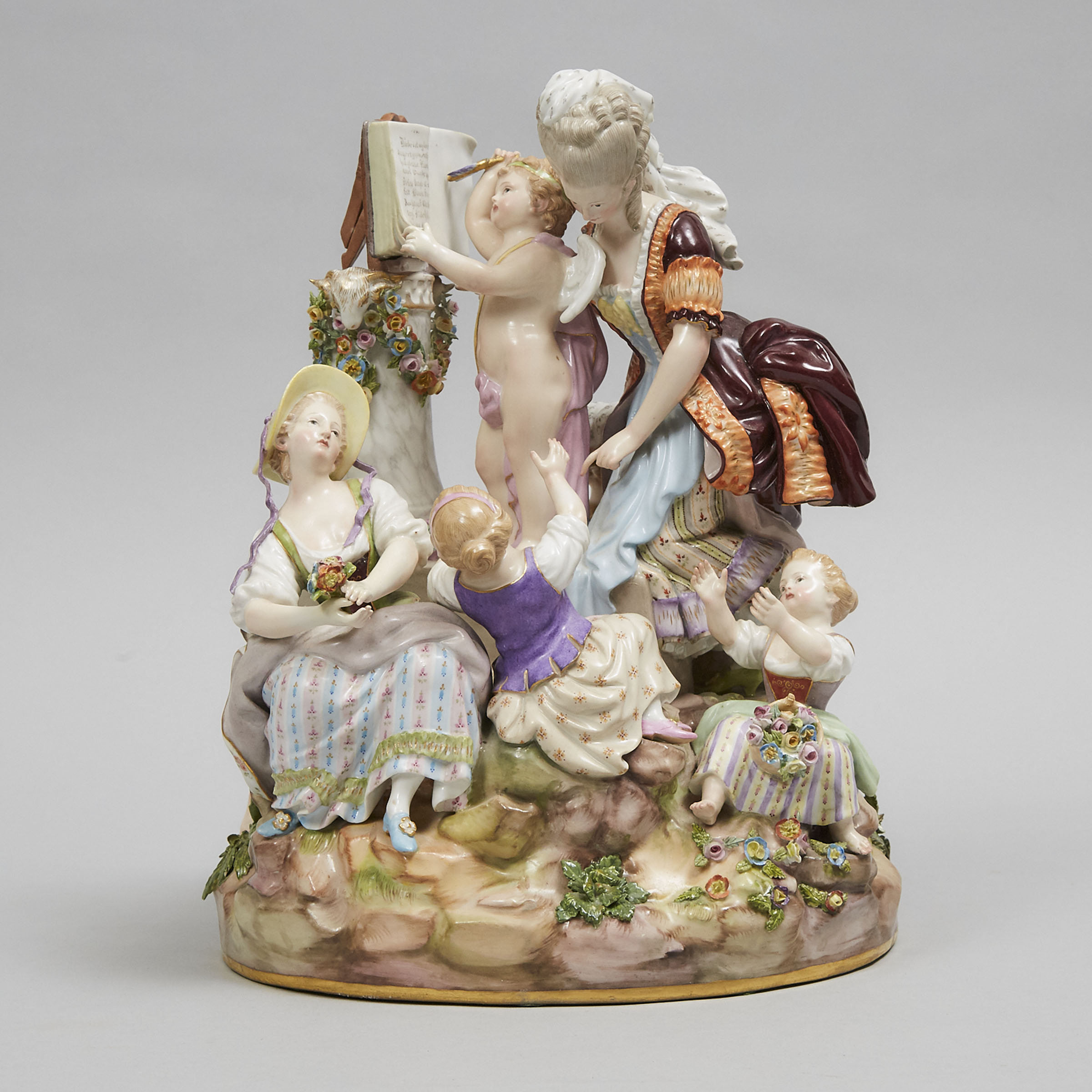 Meissen Figural Group of 'The Education of Cupid', late 19th century