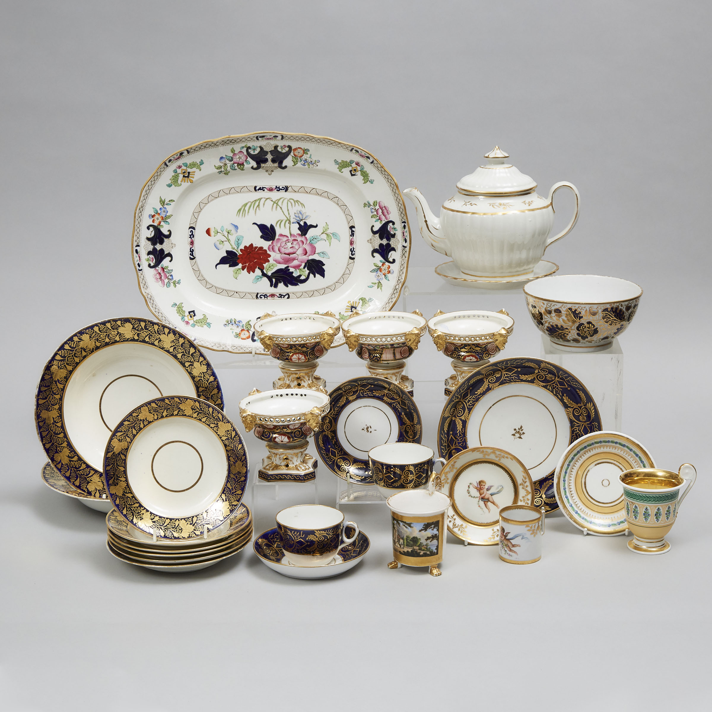 Group of English and Continental Porcelain, 19th century
