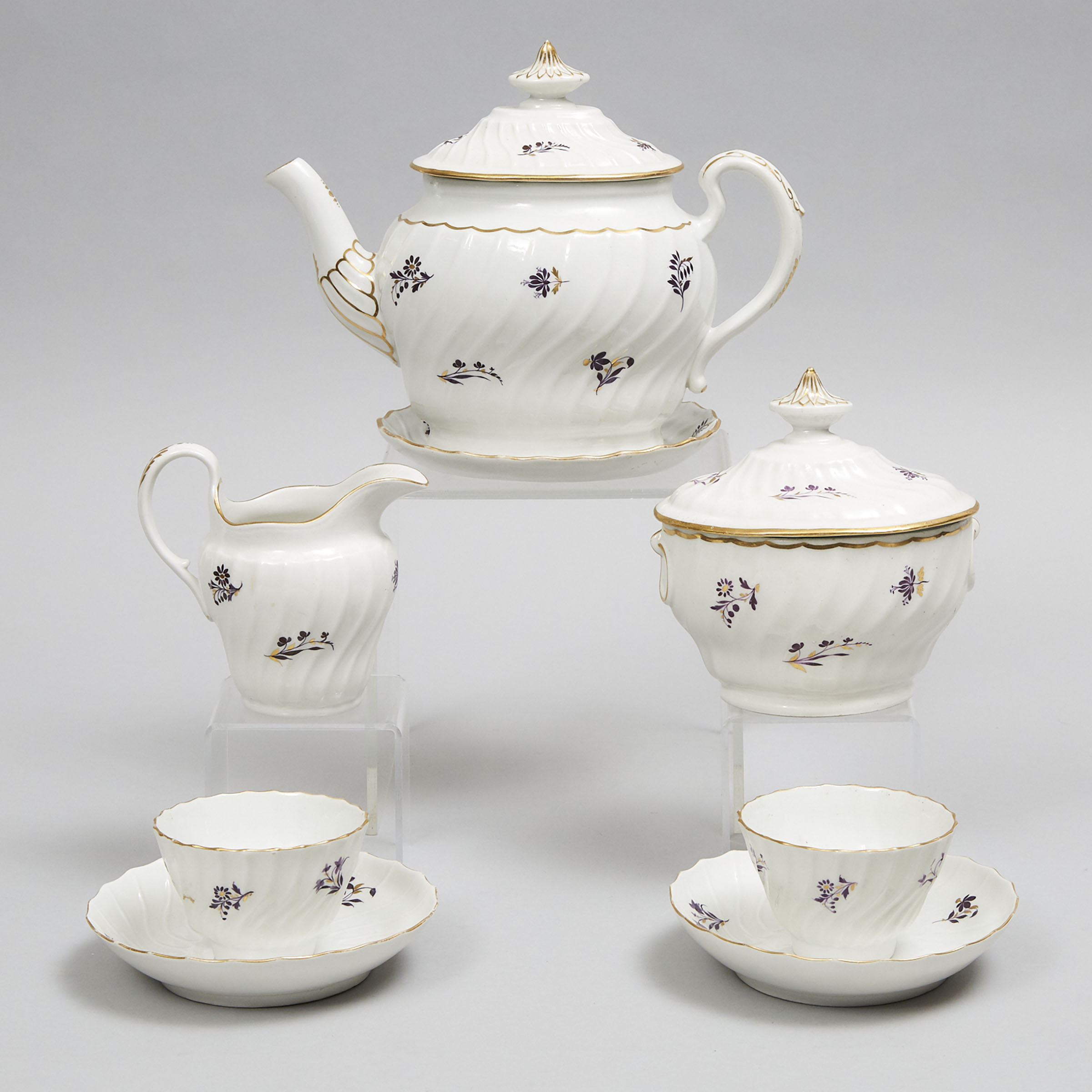 Barr Worcester Fluted Tea Service, c.1800