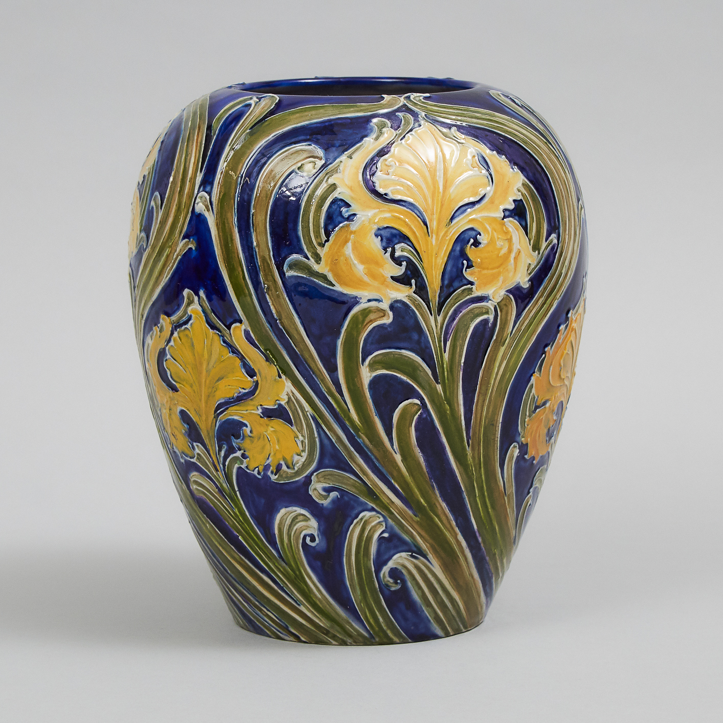 Macintyre Moorcroft Florian Iris Vase, c.1900