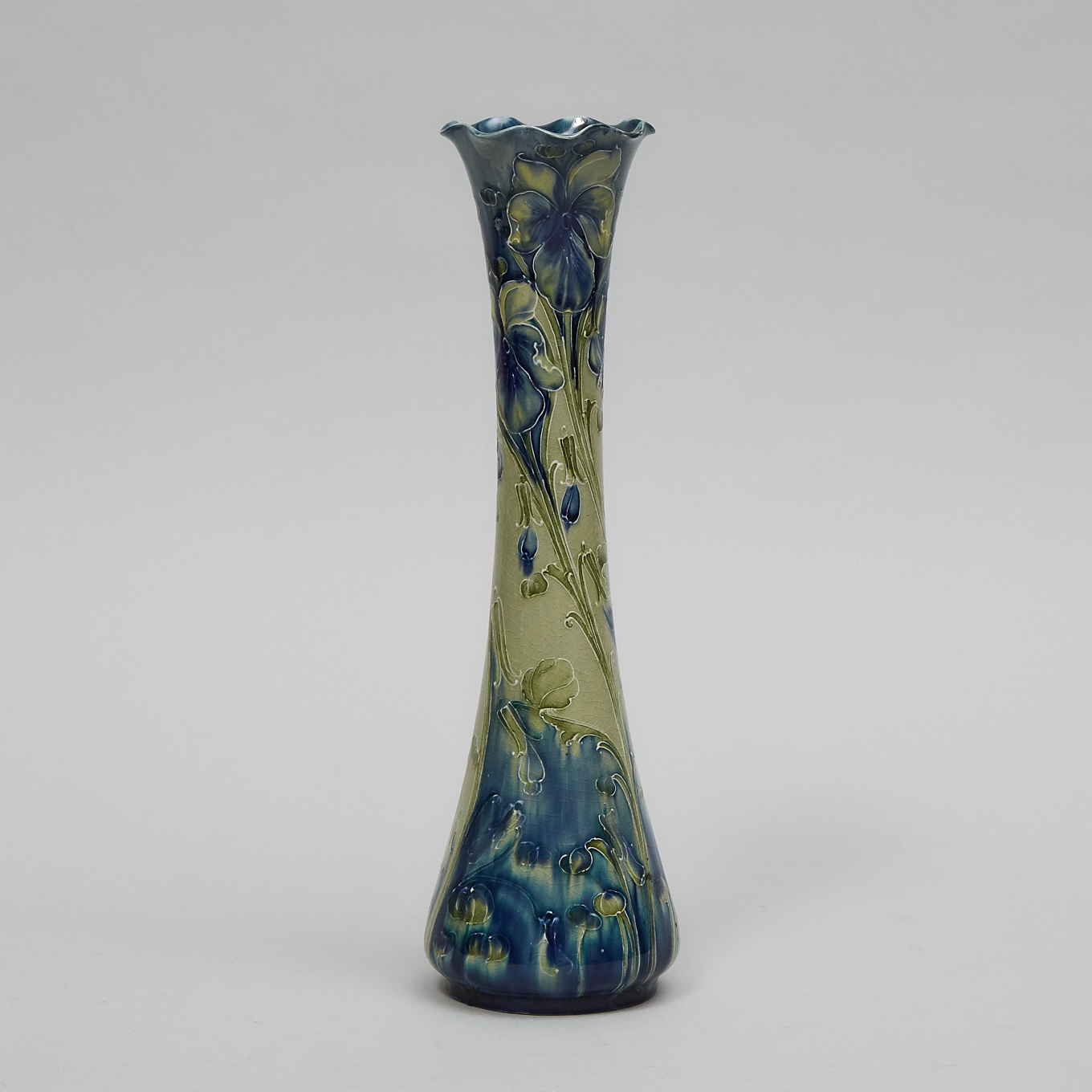 Macintyre Moorcroft Florian Violets Vase, c.1902-11