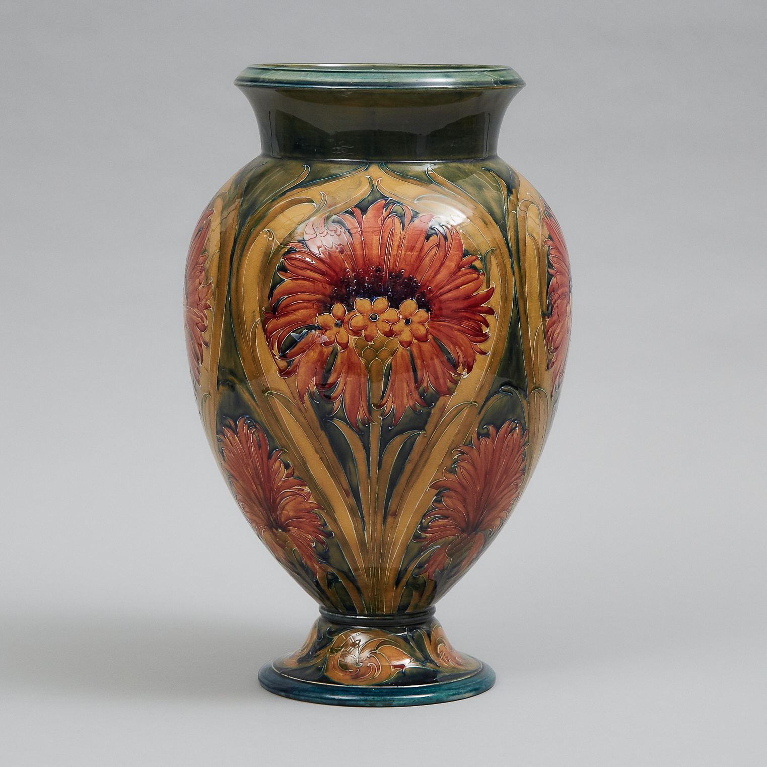 Large Macintyre Moorcroft Cornflower Vase, c.1910-13