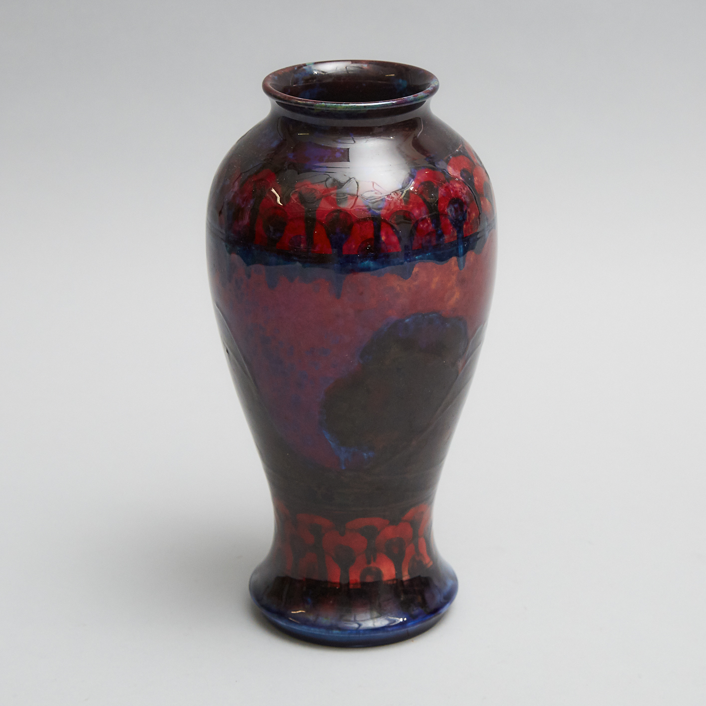 Moorcroft Flambé Banded Eventide Vase, c.1925-30