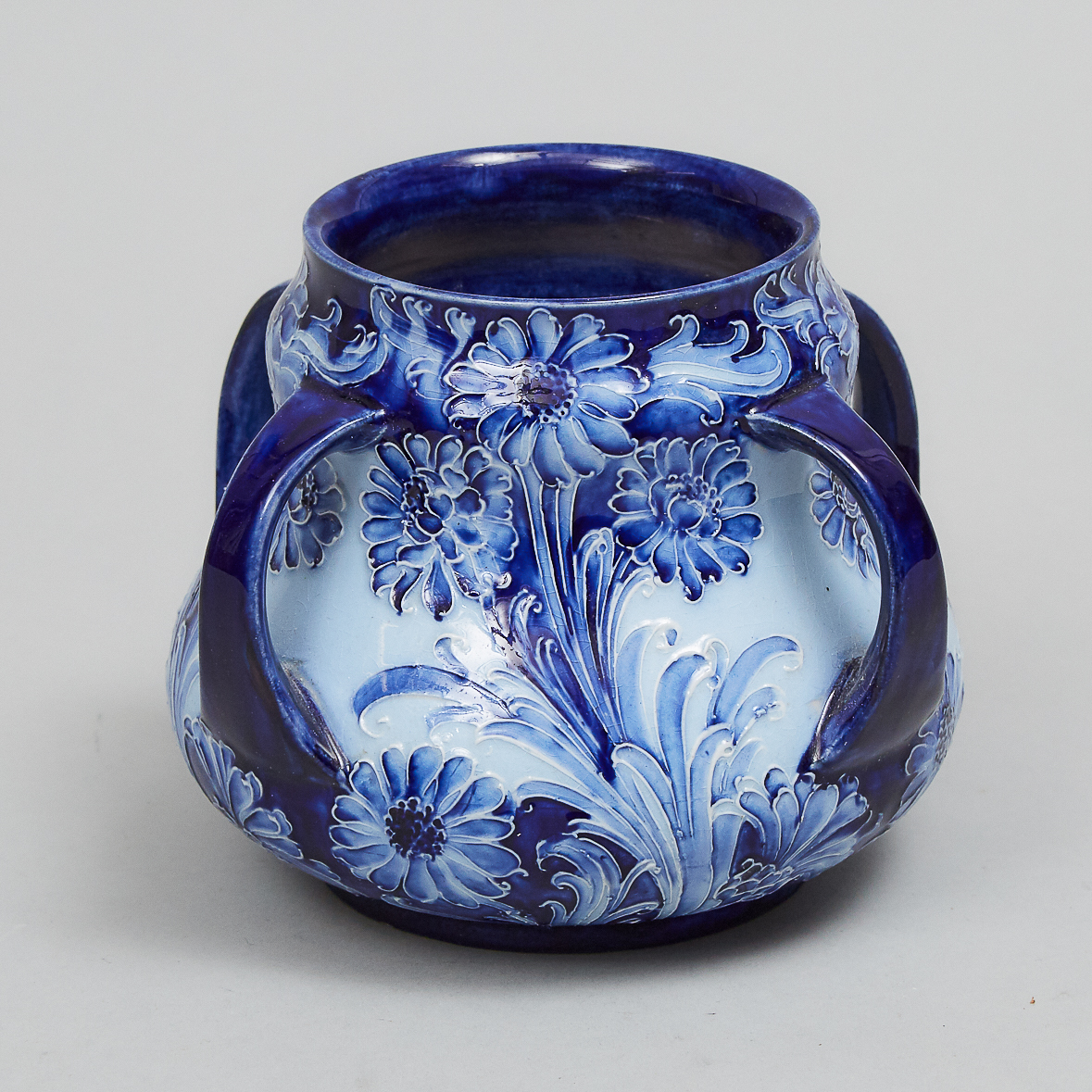 Macintyre Moorcroft Florian Four-Handled Daisy Vase, c.1900