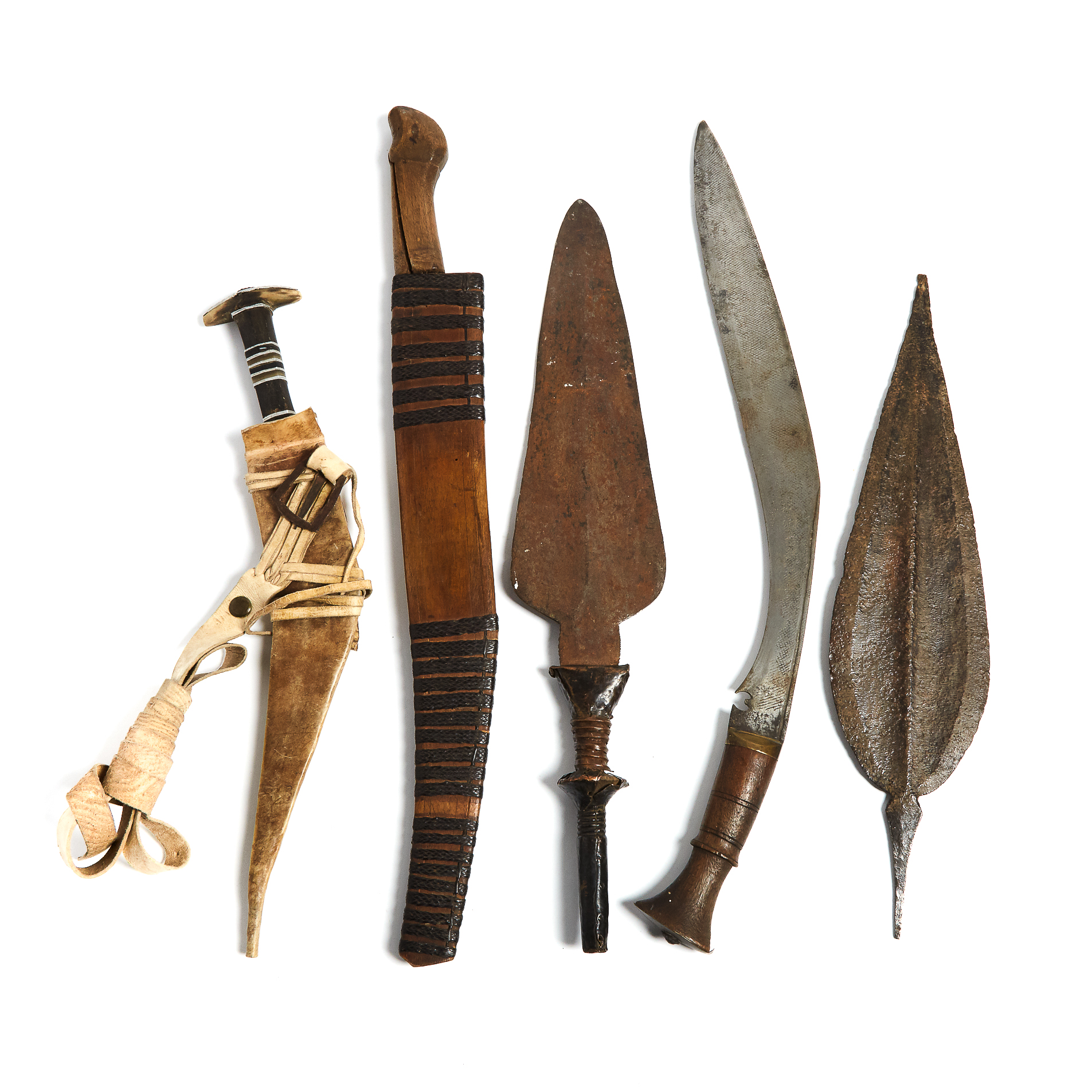 Group of Five African Edged Weapons