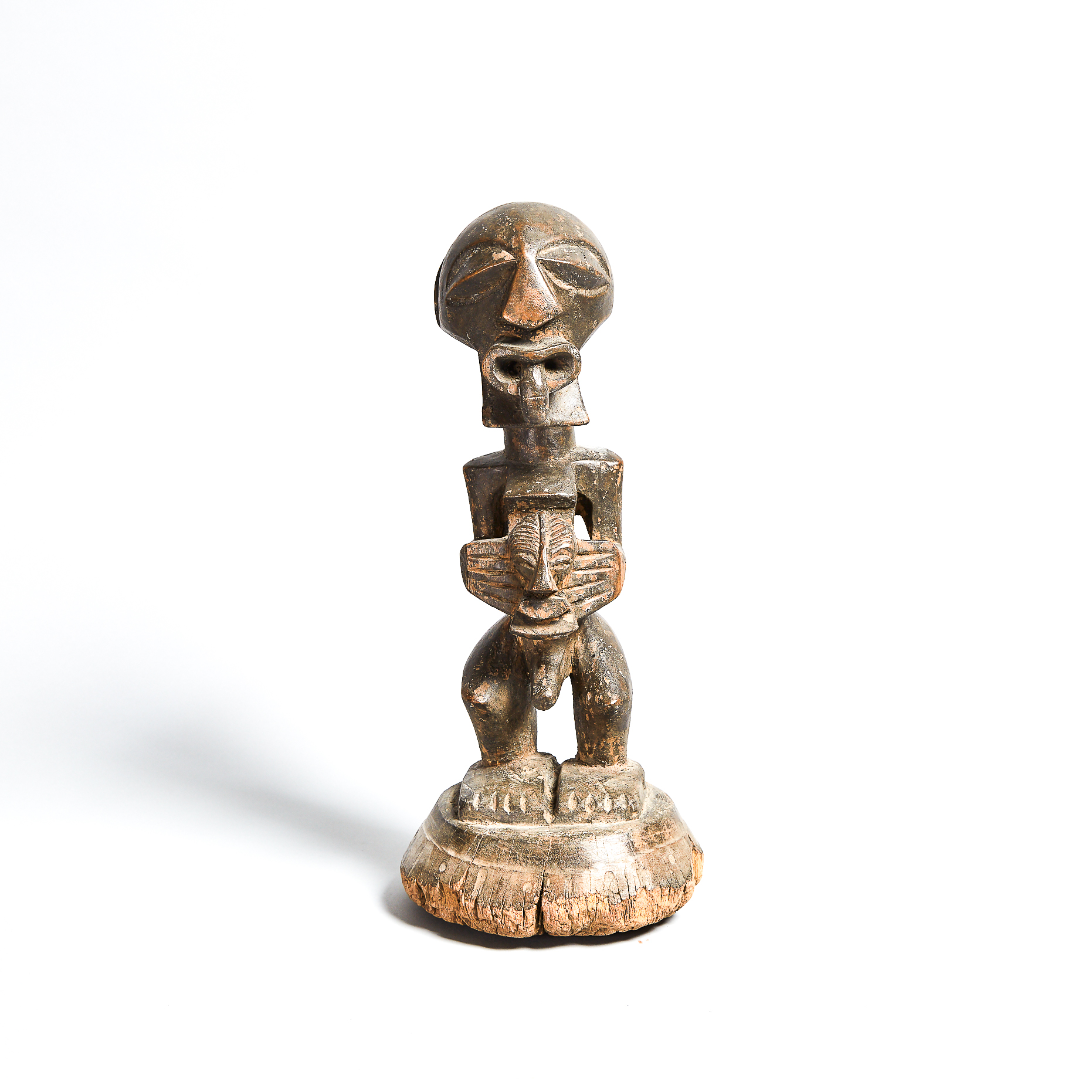 Songye Carved Wood Male Figure, Central Africa