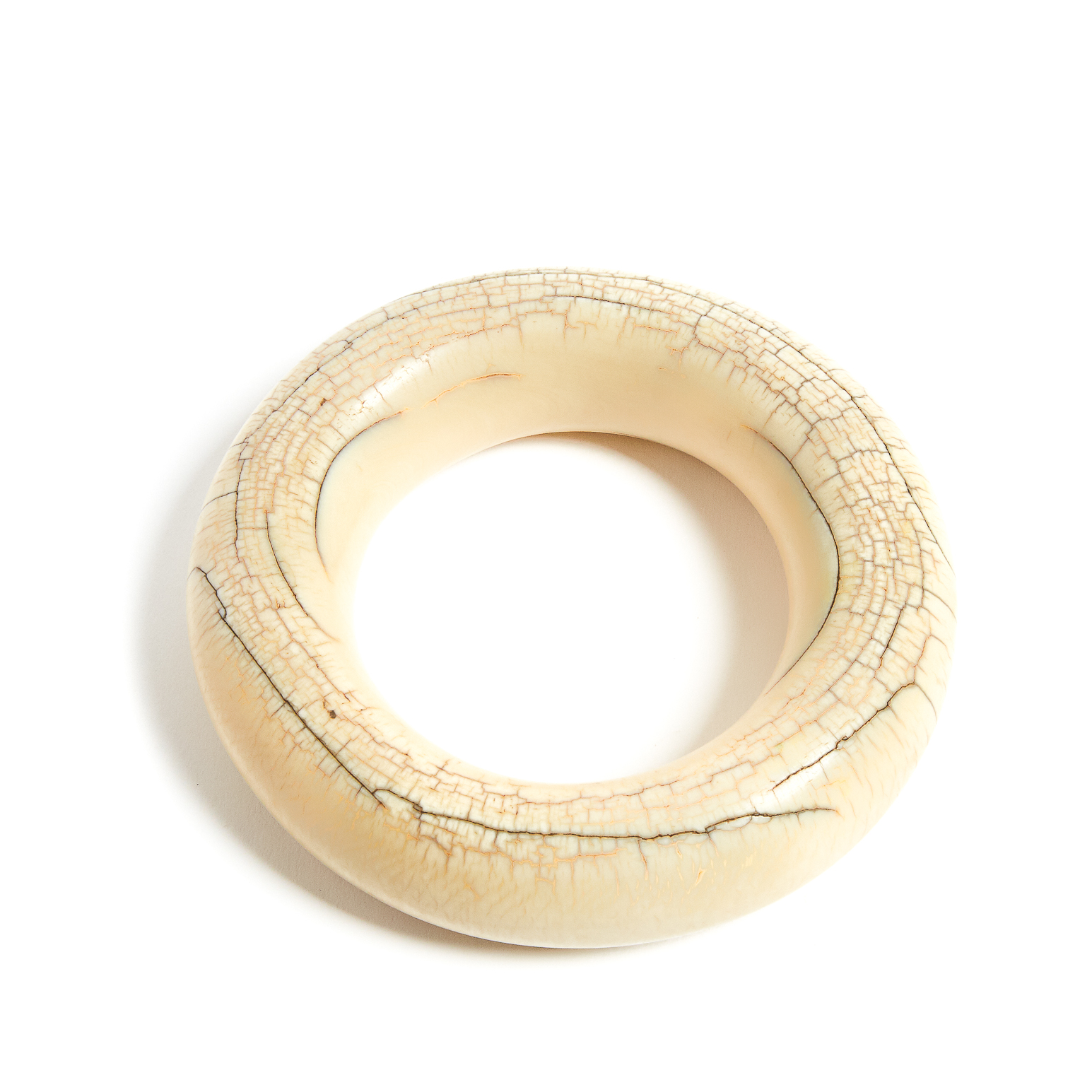 African Carved Ivory Bangle, early to mid 20th century