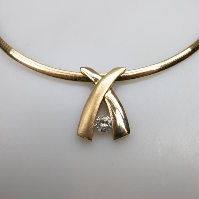 14k Yellow Gold Collar Necklace