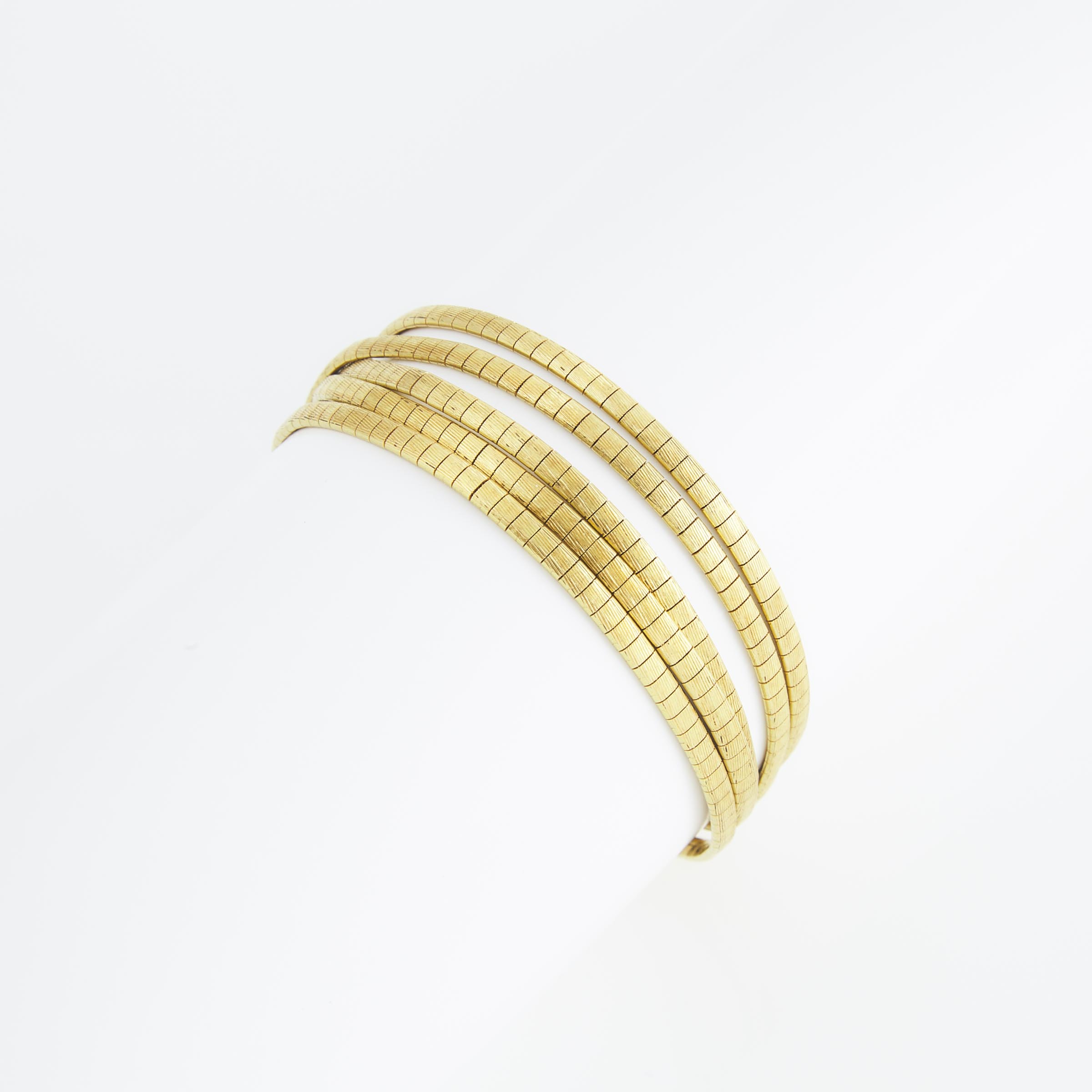 Italian 18k Yellow Gold 5 Strand Bracelet