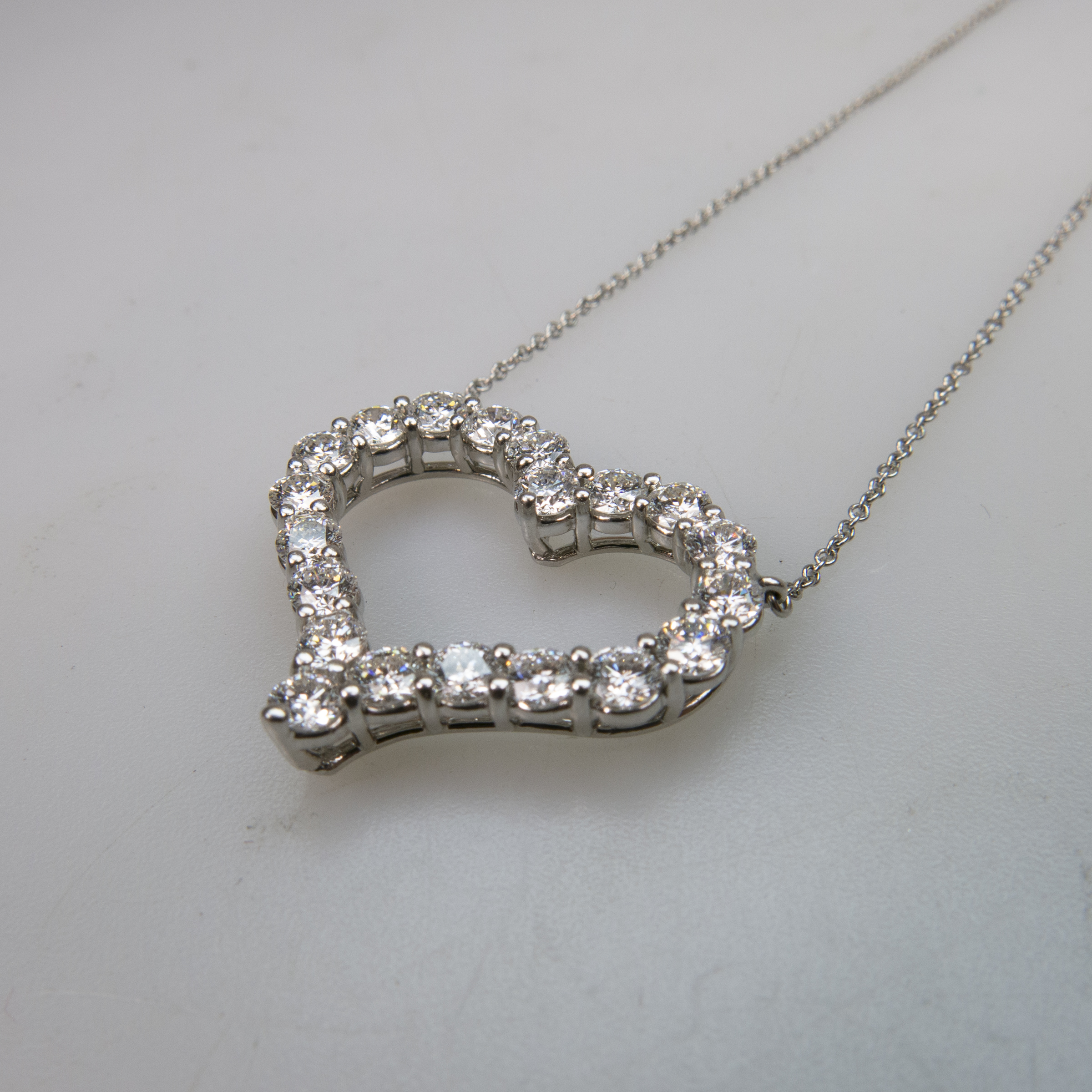 Tiffany & Co. Platinum Heart Pendant And Chain