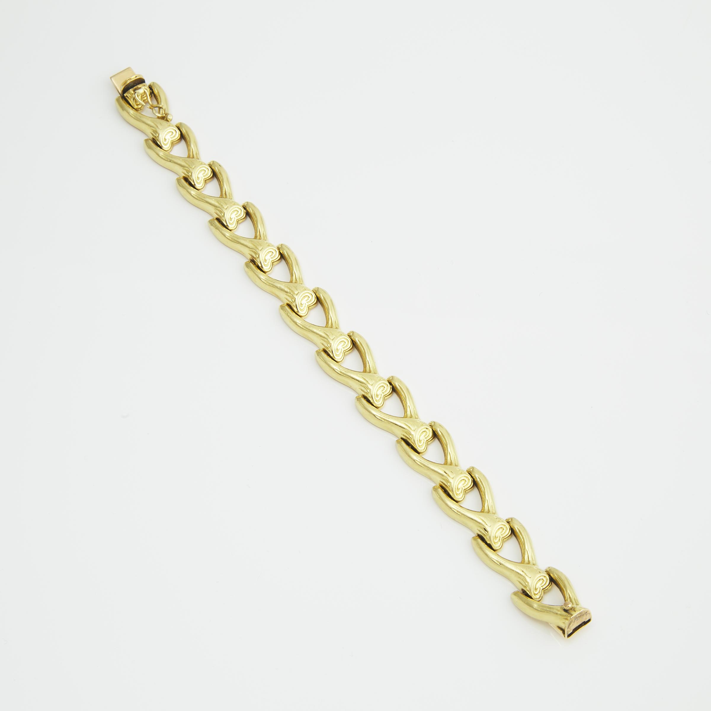 Italian 18k Yellow Gold Link Bracelet 
