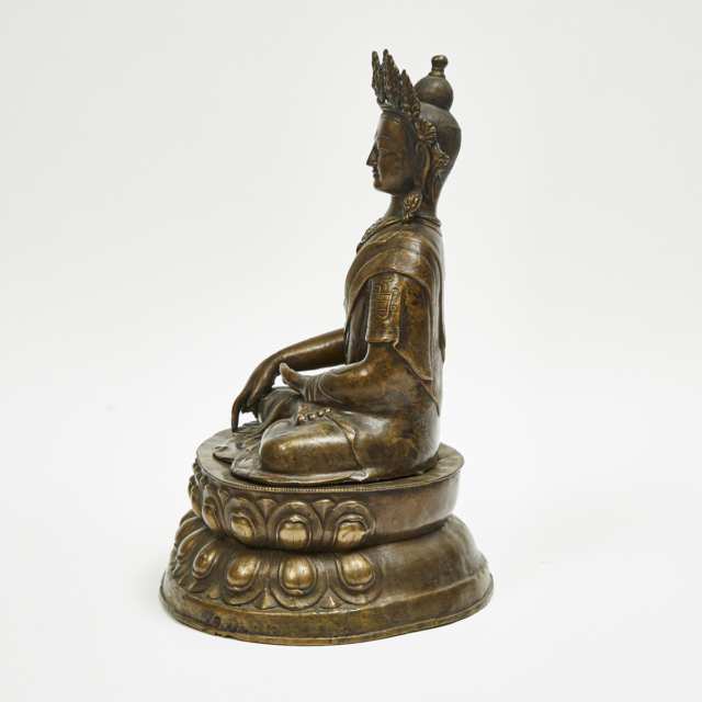 A Bronze Seated Figure of Buddha Akshobhya, Tibet