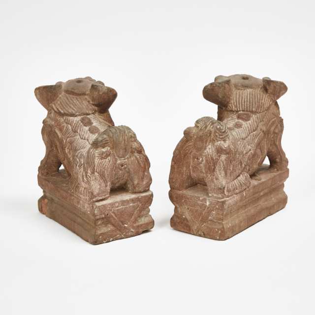 A Pair of Stone Carved Lions