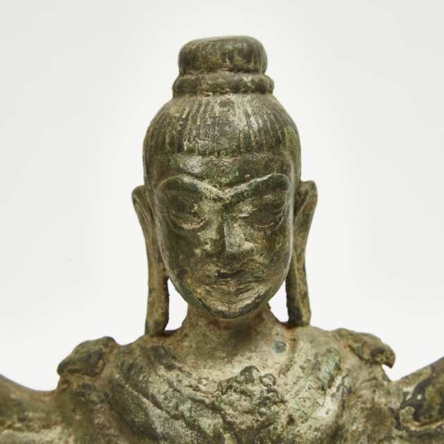 A Bronze Figure of a Burmese Multi-Armed Deity, 18th/19th Century
