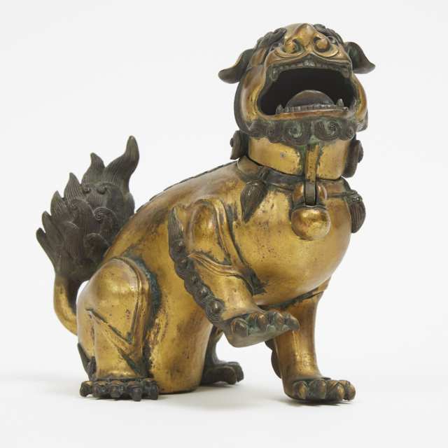 A Bronze Lion Censer, Late Qing Dynasty