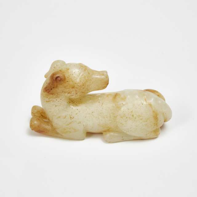 A White and Russet Jade Dog