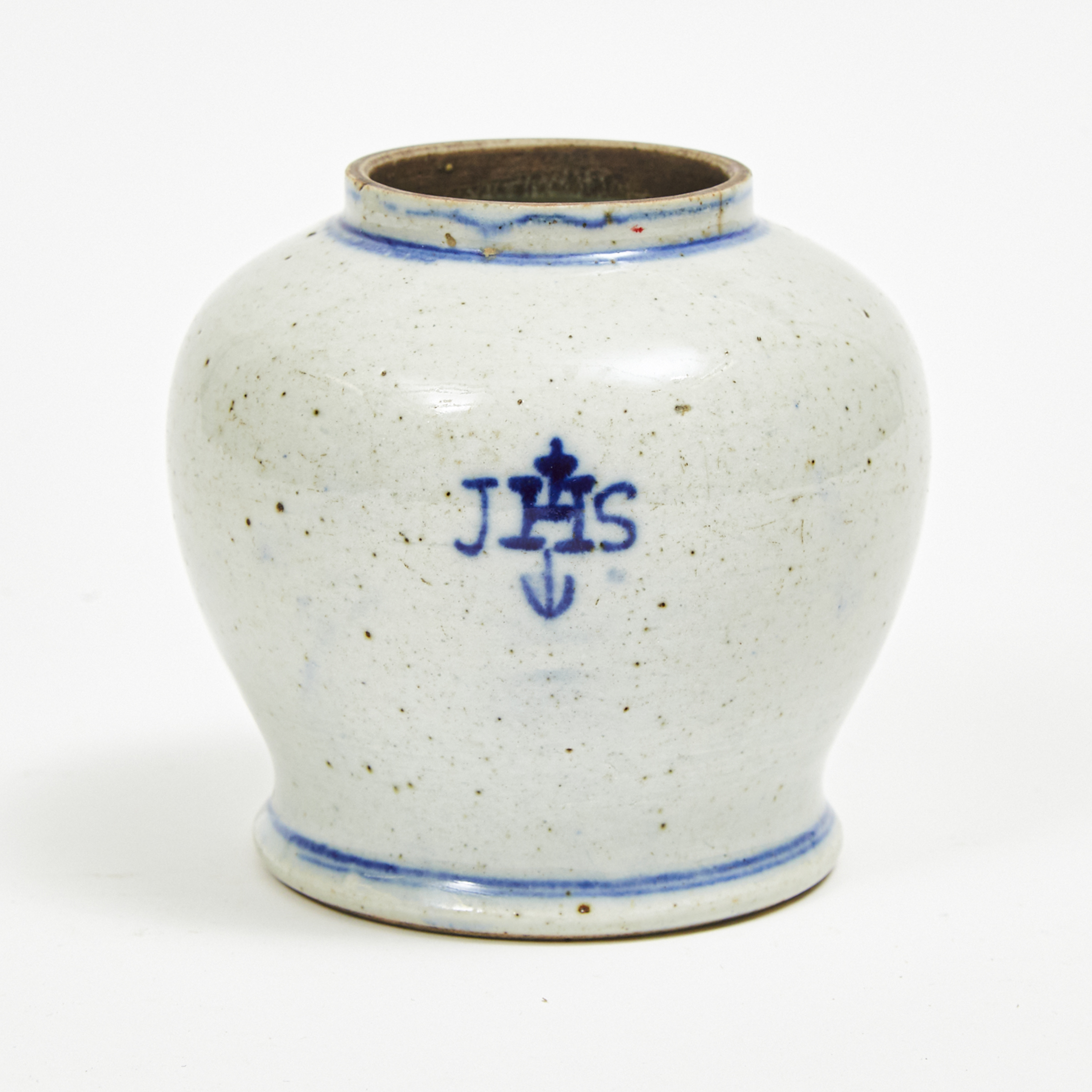 A Blue and White Jesuit Baluster Vase for Portuguese Colonial Market, Circa 1820