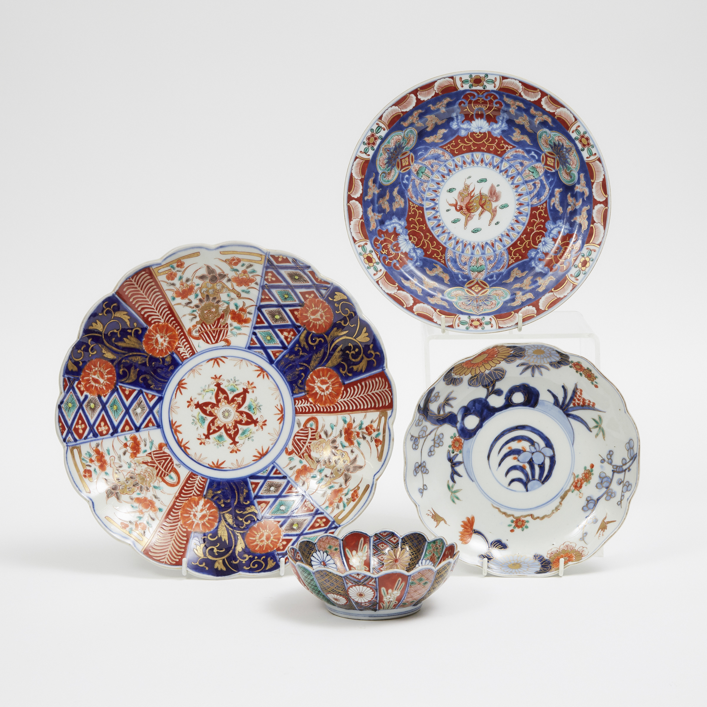 A Group of Four Japanese Imari Wares