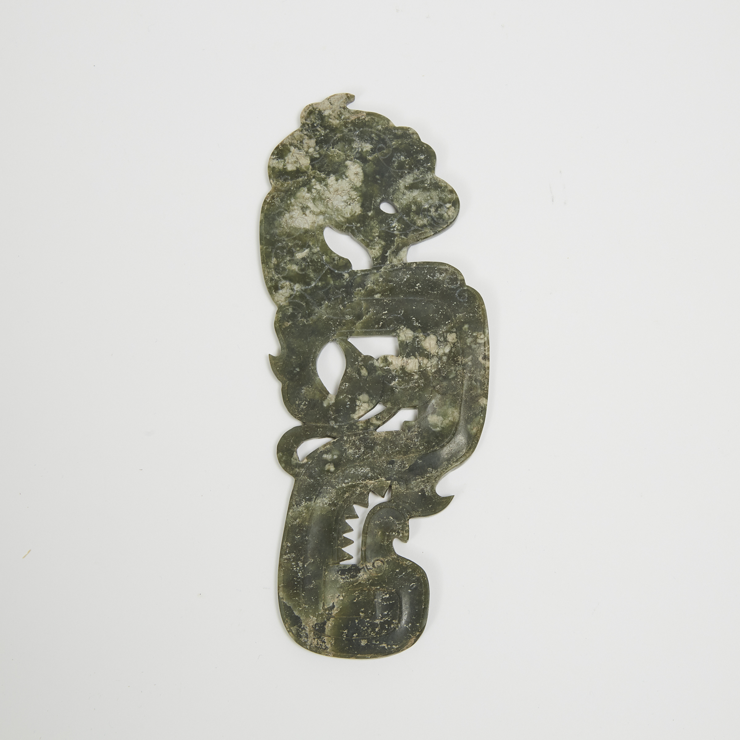 An Archaistic Jade 'Dragon' Plaque, Qing Dynasty or Earlier