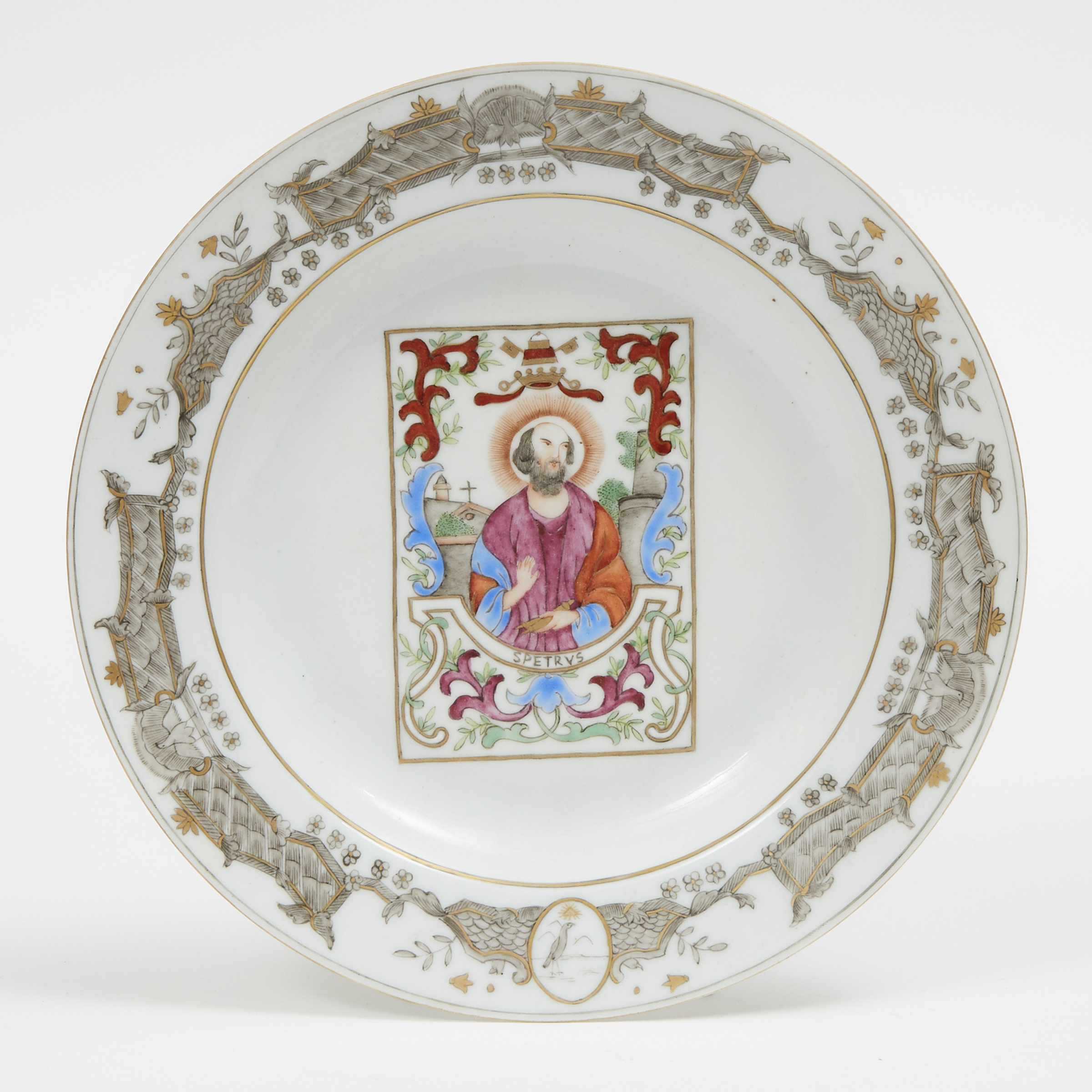 A Chinese Export Porcelain 'Apostle' Plate