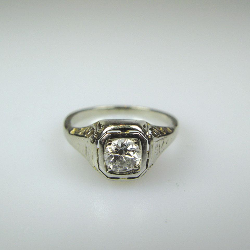 18k white gold Filigree ring 