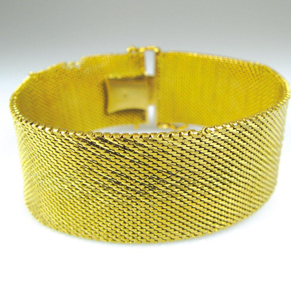18k yellow gold mesh bracelet