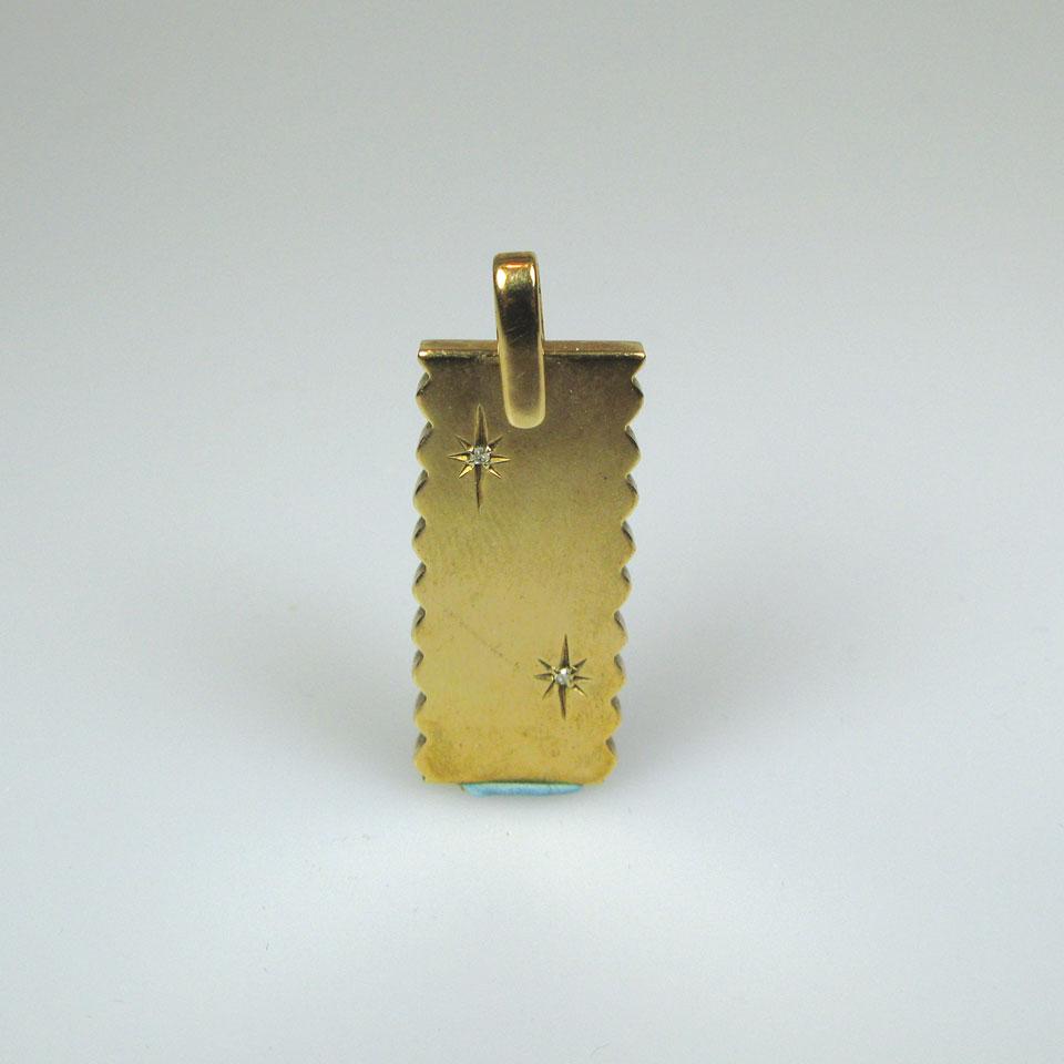 English 9k yellow gold pendant