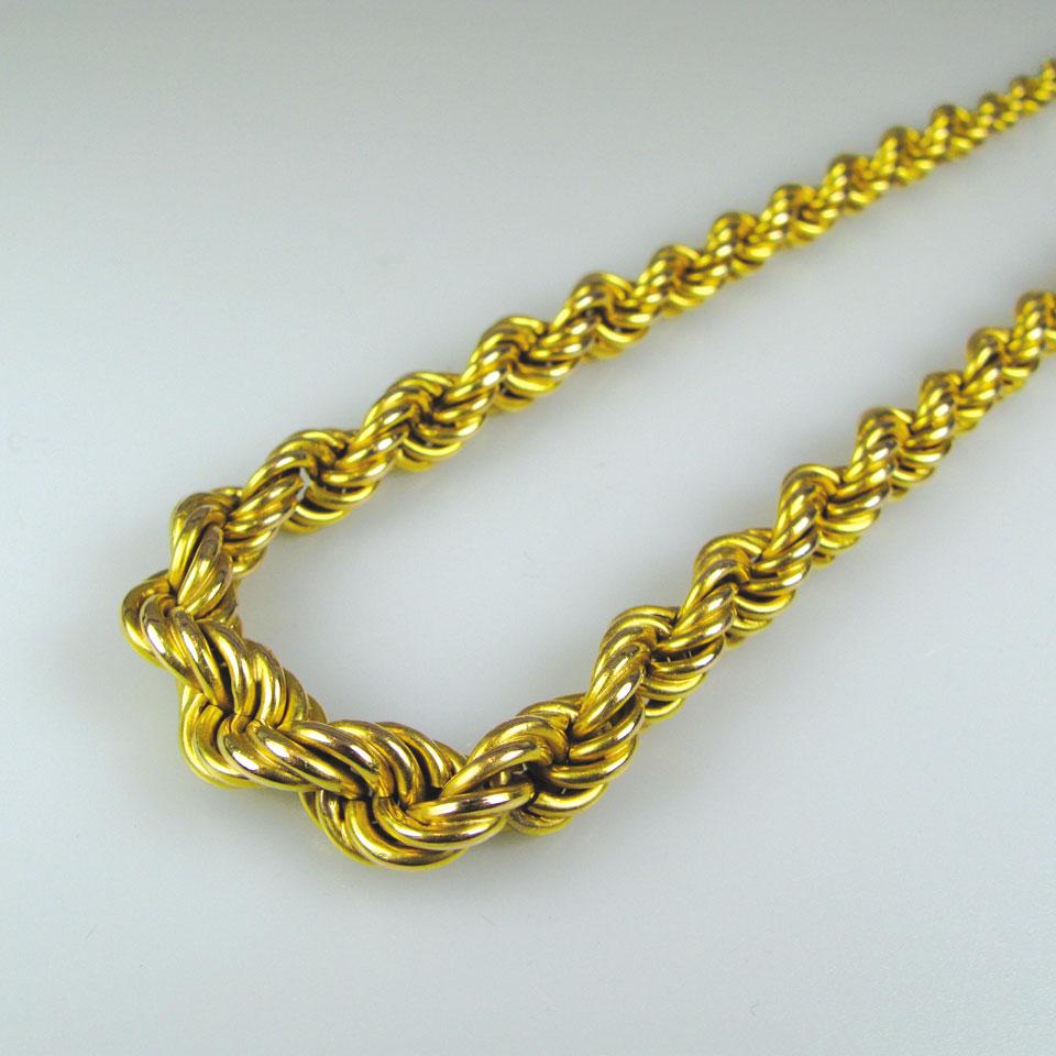14k yellow gold graduated rope chain
