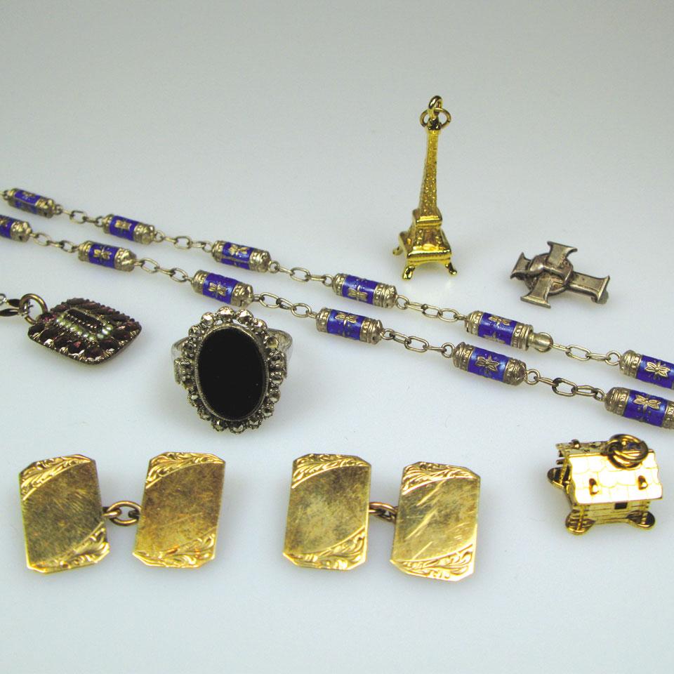 Small quantity of gold, gold-filled, silver and costume jewellery