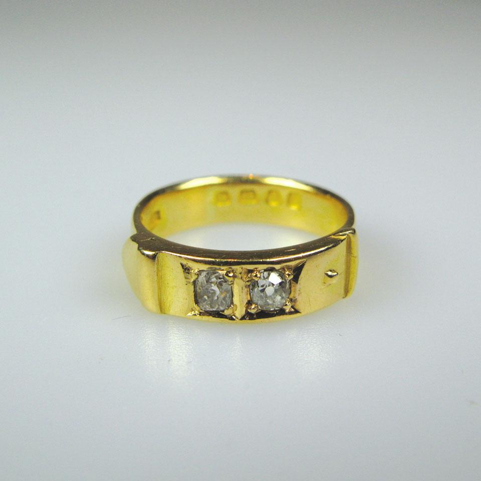 English 18k yellow gold ring 