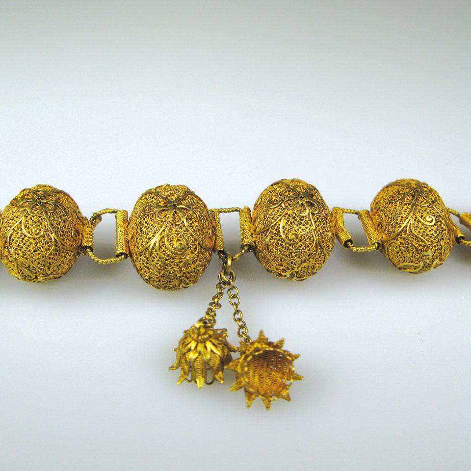 18k yellow gold filigree bracelet
