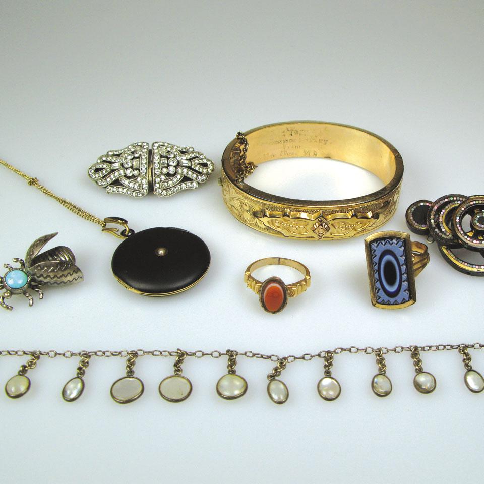 Small quantity of gold-filled and silver jewellery