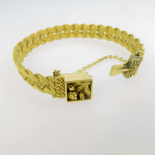 English 15k Yellow Gold Braided Bracelet