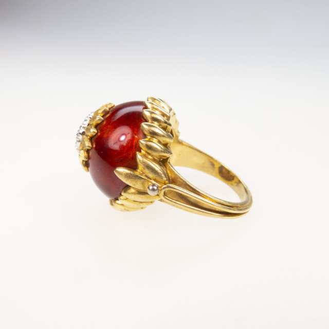 18k Yellow Gold Domed Ring