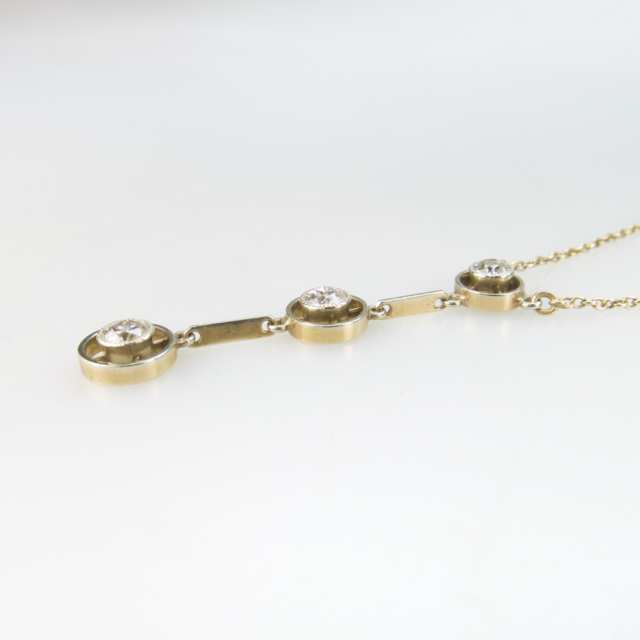 14k Yellow And White Gold Necklace