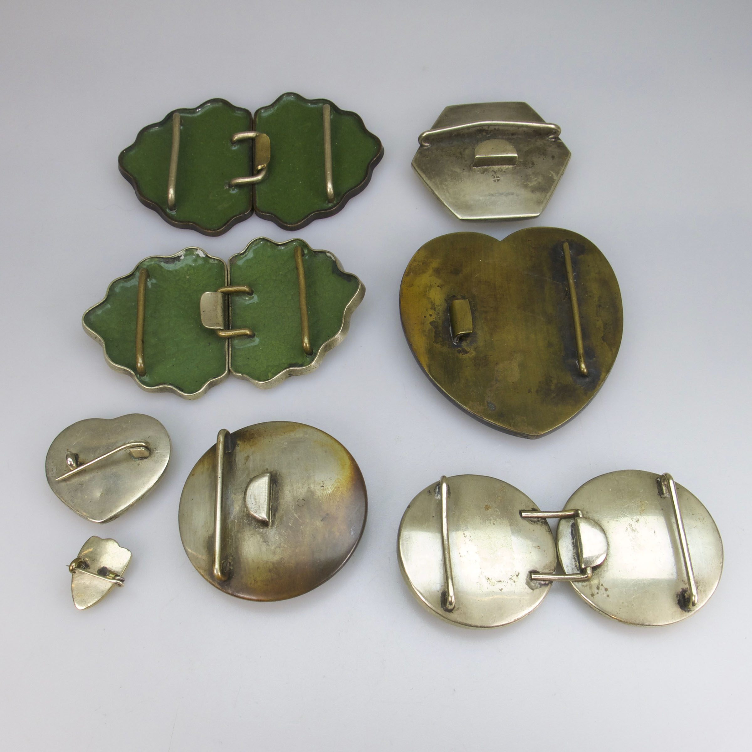 Small Quantity Of Satsuma And Cloisonné Buckles