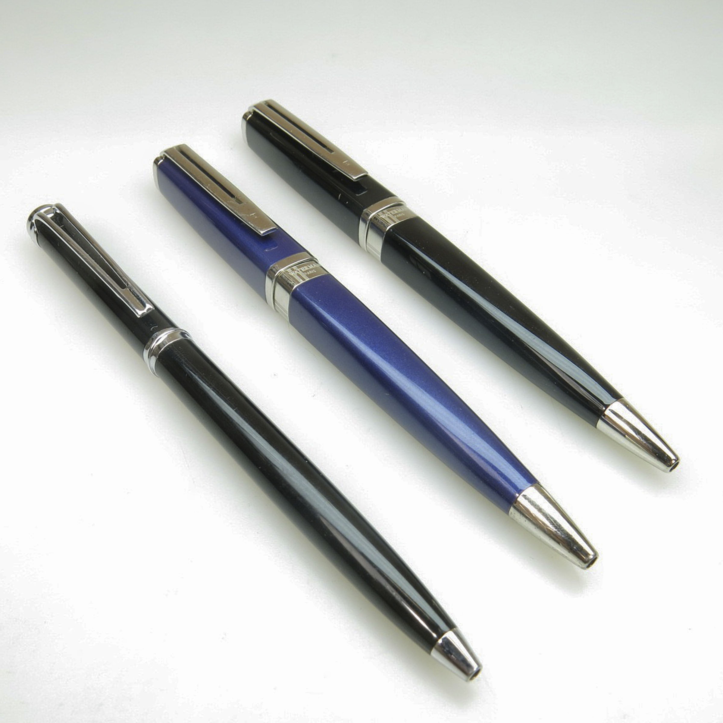 3 French Waterman Ballpoint Pens
