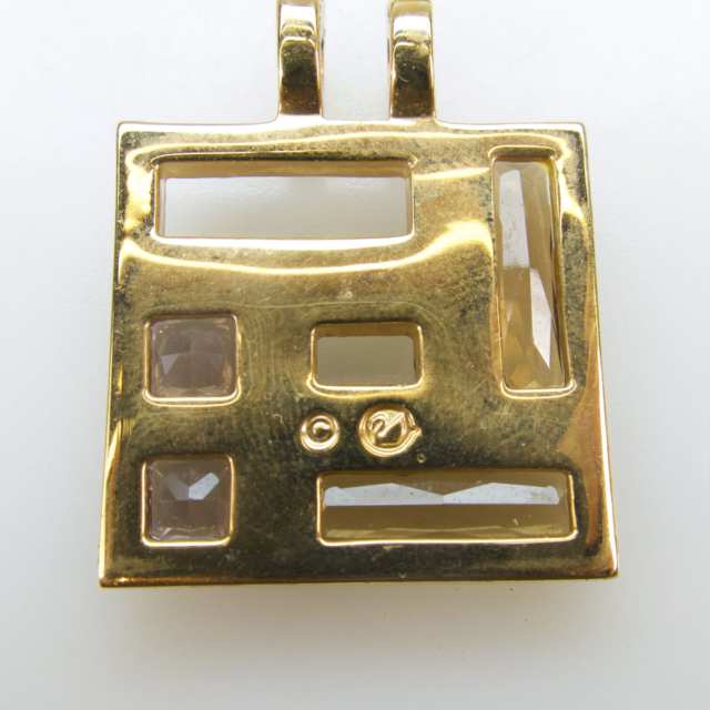 Swarovski Gold Tone Metal Bracelet And Pendant