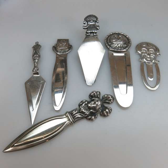 6 Silver Bookmarks And 4 Silver Lorgnettes 